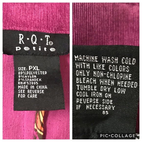 EUC RQT Stretch CORDUROY VELOUR Plum Jacket PXL - Picture 8 of 8